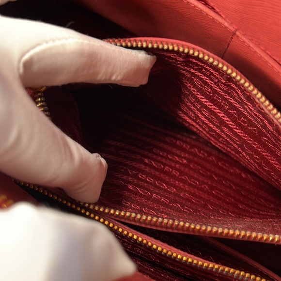 PRADA 2Way Hand Bag  Saffiano Lux Leather Tamaris/ Pink Color Authenticity Card - Picture 13 of 17